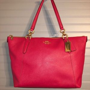 Coach Pink Crossgrain Ava Tote